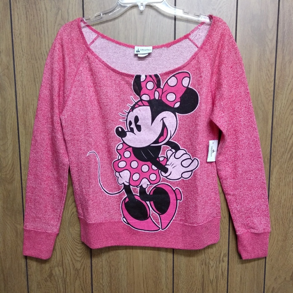 NWT Pink Minnie Disney Parks Sweater Medium